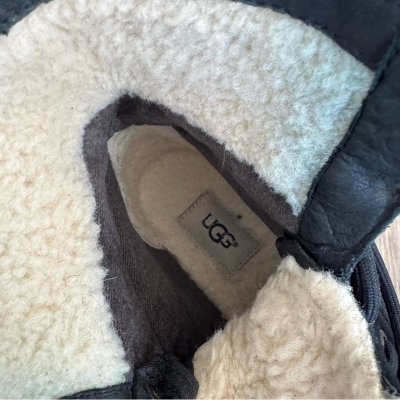 UGG Australia AZARIA Stout LEATHER SHEEPSKIN WATERPROOF DUCK BOOTS - Picture 7 of 12